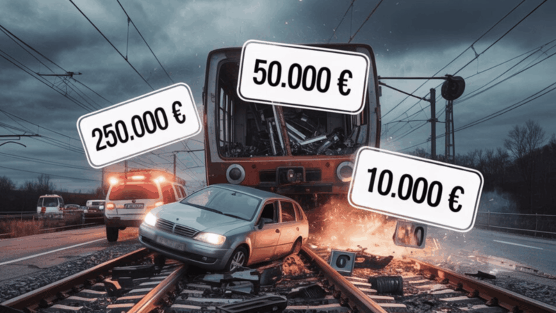Zugunfall am Bahnübergang: Was kostet es wirklich?